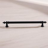 Nacario Osmanlı (224 mm - 22.4 Cm) Mat Siyah Metal Mobilya Mutfak Çekmece Dolap Dolabı Kulbu Kulpu Kulpları