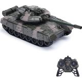Nacario Oyuncak Şarjlı Uzaktan Kumandalı Rc Tank 33 cm 360° Döner Gövde ve Namlu Işıklı Sesli Atış Efektli