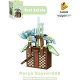 Nacario Panlos Boutique Serisi Kahverengi Damalı Çanta Figürü 688 Parça Oyuncak Yapım Seti -FFP1075