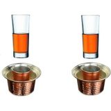 Nacario Pasabahce Bardak Bakır Ehlikeyf 2 Kişilik Özel Set 869OZLSET87526373927