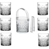 Nacario Pasabahce Timeless Viski Bardağı ve Buz Kovası Set 6 Kişilik 86985859685854458AYBABASTORE