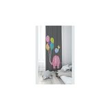 Nacario Pelangi Fil ve Balon Desenli Dijital Baskı Yıkanabilir Bebek Çocuk Odası Fon Perdesi, Füme 140 x 240