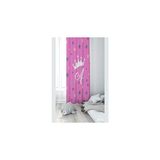 Nacario Pelangi Pembe A Harfli Yıldızlı Dijital Baskı Yıkanabilir Bebek Çocuk Odası Fon Perdesi, Pembe-Beyaz 140 x 200