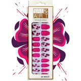 Nacario Pembe&beyaz&çiçek Desenli 24'lü Takma Tırnak Seti Pembe & Beyaz & Çiçek Desenli
