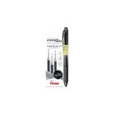 Nacario Pentel Energel Mekanizmalı Likit Roller Kalem + 3 Adet Yedek - Siyah Siyah