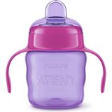 Nacario Philips Avent Eğitici Damlatmaz Bardak, 6 Ay+, Kız Bebekler Için, Yumuşak Silikon Uç, Kolay Tutuş, Sızdırmaz Tasarım, Bulaşık Makinesinde Yıkanabilir, 200 Ml, SCF551/03