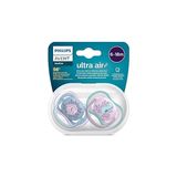 Nacario Philips Avent Ultra Air Emzik, Kız Bebekler Için 6-18 Ay, 2’li Paket, Ortodontik Silikon, Geniş Hava Delikli, Mikrodalga Sterilize Edilebilir, Bpa Içermez, Taşıma Kutulu, SCF085/61