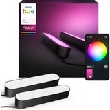 Nacario Philips Hue Play Pack Ambiance Beyaz ve Renkli, Siyah, 2.6.6W Temel Paket Kiti, Alexa, Google Assistant ve Apple Homekit ile Çalışır