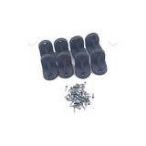 Nacario Plastik Köşebent, Gri, Mobilya Bağlantı Elemanı, 2 cm x 2 cm x 4 Mm, 8 Adet, Raf ve Dolap Köşe Birleştirme, Mobilya Duvara Sabitleme