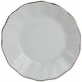 Nacario Porland Platin Yaldızlı Çay Tabağı Platinbeyaz
