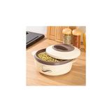 Nacario Porsima 3149 1000 ml Yemek Termosu - Sızdırmaz Kilitlenebilir Kapak Paslanmaz Çelik Sefer Tası - Krem