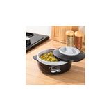 Nacario Porsima 3149 1000 ml Yemek Termosu - Sızdırmaz Kilitlenebilir Kapak Paslanmaz Çelik Sefer Tası - Siyah