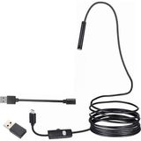 Nacario Powermaster 3In1 Micro Usb+Type C+Pc 8 Mm Işıklı 5 Metre Endeskop Yılan Kamera
