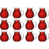 Nacario Promosyonca Keyfi Ala Borosilikat Cam Çay Bardağı Seti, 200ML, 6'lı, Termisil Kupa, Şık ve Dayanıklı (12)