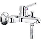 Nacario Punto Viva Banyo Bataryası A41045, Duvardan Montaj, Krom, Seramik Kartuşlu, Pirinç Gövde