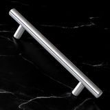 Nacario Pürüzsüz Inox Metal Kulp (96 mm - 9.6 Cm) Mobilya Mutfak Çekmece Dolap Dolabı Kulbu Kulpu Kulpları