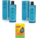 Nacario Rebul Aqua Kolonya, 2X250ML, Mavi, Koroplast Çok Amaçlı Mikrofiber Bez Hediyeli