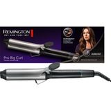 Nacario Remington Saç Maşası Pro Big Bukle, Büyük Bukleler Için 38 Mm, 4 Kat Koruma, Antistatik Seramik Turmalin Kaplama, 8 Sıcaklık Ayarı, 30 Saniye Isınma Süresi, Gümüş / Gri CI5538