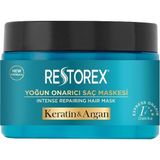Nacario Restorex Keratin & Argan Onarıcı Saç Bakım Maskesi 300 Mililitre, Yıpranmış ve Hasar Görmüş Saçlar Botoks Etkili