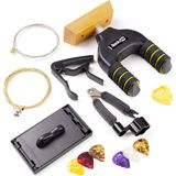 Nacario Rockjam Evrensel Gitar Aksesuarları, Süper Kit Gitar Duvar Montajı, Elektrikli Gitar Telleri, Akustik Gitar Telleri, Gitar Tuner Çoklu Alet, Gitar Capo, Gitar Plektrumları ve Gitar Penası Tutucu