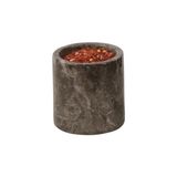Nacario Roza Mermer Baharatlık 8x8 cm Mermer Tuzluk Masaüstü Baharatlık Kahverengi