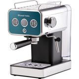 Nacario Russell Hobbs Espresso Makinesi Distinctions Paslanmaz Çelik Okyanus Mavisi (15 Bar, 1 ve 2 Bardak Takma, Ese Pedleri, Otomatik Dozajlama ve Man.seçeneği, Sıcak Su ve Süt Köpüğü Için Buhar Nozulu)