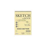 Nacario Sahra A4 Spiralli Eskiz Defteri – 50 Yaprak, 90 gr Ince Dokulu Ivory Kağıt Sketchbook