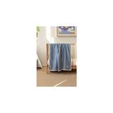 Nacario Sallhomee Pamuklu 4 Katlı Müslin Bebek Battaniyesi, Mavi, 90X110 Cm, Antibakteriyel, Dantelli, Düz Desen