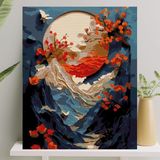 Nacario Sayılarla Boyama Tuval Seti Fırça Boya Dahil (Çıtalı) 40X50 cm - Dağlar