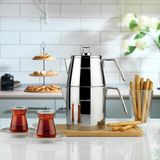 Nacario Schafer Napoli Çelik Çaydanlık Takımı (Büyük Boy) 4 Parça-Inox