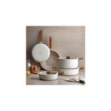 Nacario Schäfer Ceramoni Seramik Basık Tencere 30 Cm-Krem
