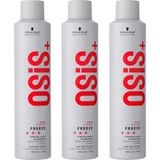 Nacario Schwarzkopf Profesyonel Osis Dondurma Saç Spreyi Uzun Ömürlü Pürüzsüz Son Işlem Neme Dayanıklı Termal Koruma Güçlü Sabitleme 300 ml - 3'lü Paket