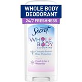 Nacario Secret Kadınlar Için Tüm Vücut Deodorant Çubuğu, Leylak ve Nilüfer Kokusu, Alüminyum Içermeyen Deodorant Çubuk, 72 Hr Koku Koruması, 68 G