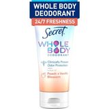 Nacario Secret Kadınlar Için Tüm Vücut Deodorant Kremi, Şeftali ve Vanilya Çiçeği Kokusu, Alüminyum Içermeyen Deodorant, 72 Hr Koku Koruması, 3 Oz