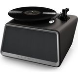 Nacario Seed Retro Pikap Plakçalar Dahili Bluetooth Hoparlörlü 80W Rms Aux, Rca Çıkışlı All-In-One Hi-Fi Ses Sistemi, Siyah Deri