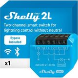 Nacario Shelly 2l Gen3 Wi-Fi Akıllı Röle Anahtarı, 2 Kanal 700W (Bypass), Nötrsüz, Gömme Montaj, 5W Üstü Yük Kontrolü, Alexa & Google Home, Hub Gerektirmez