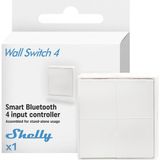 Nacario Shelly Blu Wall Switch 4 Stand-Alone – Bluetooth Şalter, Kablosuz, Uzaktan Kumanda, Çoklu Tıklama, Şifreleme, Uzun Pil Ömrü, Home Assistant ile Uyumlu, Ios Android Uygulaması