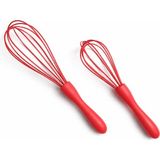 Nacario Silikon Çırpıcı Karıştırıcı, Isıya Dayanıklı 2’li Set (1, Kırmızı)