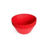Nacario Silikon Muffin Kalıbı, Düz – 6’lı Paket Isıya Dayanıklı Yapışmaz (1)