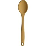 Nacario Silikon Servis ve Yemek Hazırlama Kaşığı, Yumuşak Uç, Komple Silikon, 27 Cm, Sarı Kaşık, Yanmaz Yapışmaz, Tencere Çizmez, 1 Adet