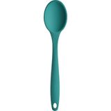 Nacario Silikon Servis ve Yemek Hazırlama Kaşığı, Yumuşak Uç, Komple Silikon, 27 Cm, Yeşil Kaşık, Yanmaz Yapışmaz, Tencere Çizmez, 1 Adet