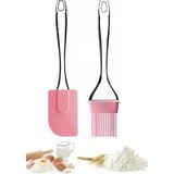 Nacario Silikon Spatula ve Fırça Seti, Silikon Yağ Fırçası, Silikon Yağ Sos Yumurta Fırçası, Damla Saplı Mutfak Hamur Spatula