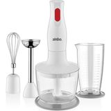 Nacario Sinbo SHB-3147 Blender Seti, 3'ü 1 Arada, 350W Turbo Fonksiyonlu Motor, Paslanmaz Çelik Doğrayıcı, El Blenderı, Çırpıcı