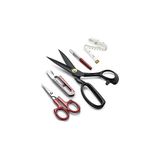 Nacario Siyah Saplı Çelik Somunlu Profesyonel Kumaş Kesim Makası Set (9 Numara 23 Cm)