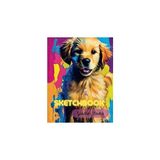 Nacario Sketch Book: Golden Retriever Duke Dog Sketchbook Notebook For Drawing Book Art Journal Blank Paper 110 Pages 8.5 x 11: Puppy Abstract Cover