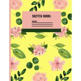 Nacario Sketchbook: Pink Floral Sketch Paper To Draw, And Sketch In 120 Pages (8.5X11 Inch).