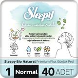 Nacario Sleepy Bio Natural Premium Plus Günlük Ped Normal 40 Adet Ped