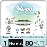 Nacario Sleepy Bio Natural Premium Plus Günlük Ped Normal 80 Adet Ped