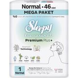 Nacario Sleepy Bio Natural Premium Plus Hijyenik Ped Mega Paket Normal 46 Adet