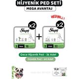 Nacario Sleepy Natural Hijyenik Ped Gece 36 Adet Günlük Ped Uzun 64 Adet ve Rosıe